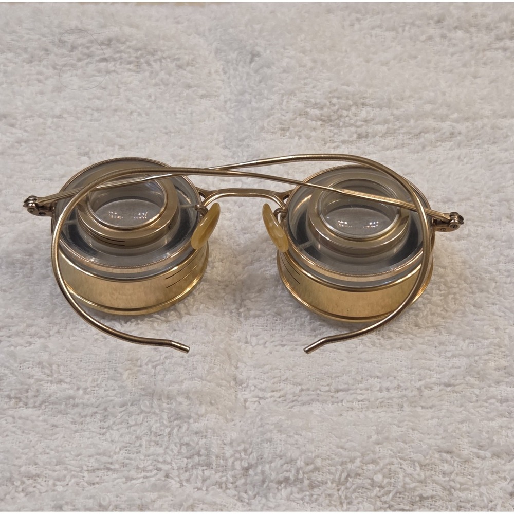 Incredible Antique Shuron 12K GF Surgeon Doctor Jewelers Glasses +3 C. 1890-1910 - Picture 10 of 13